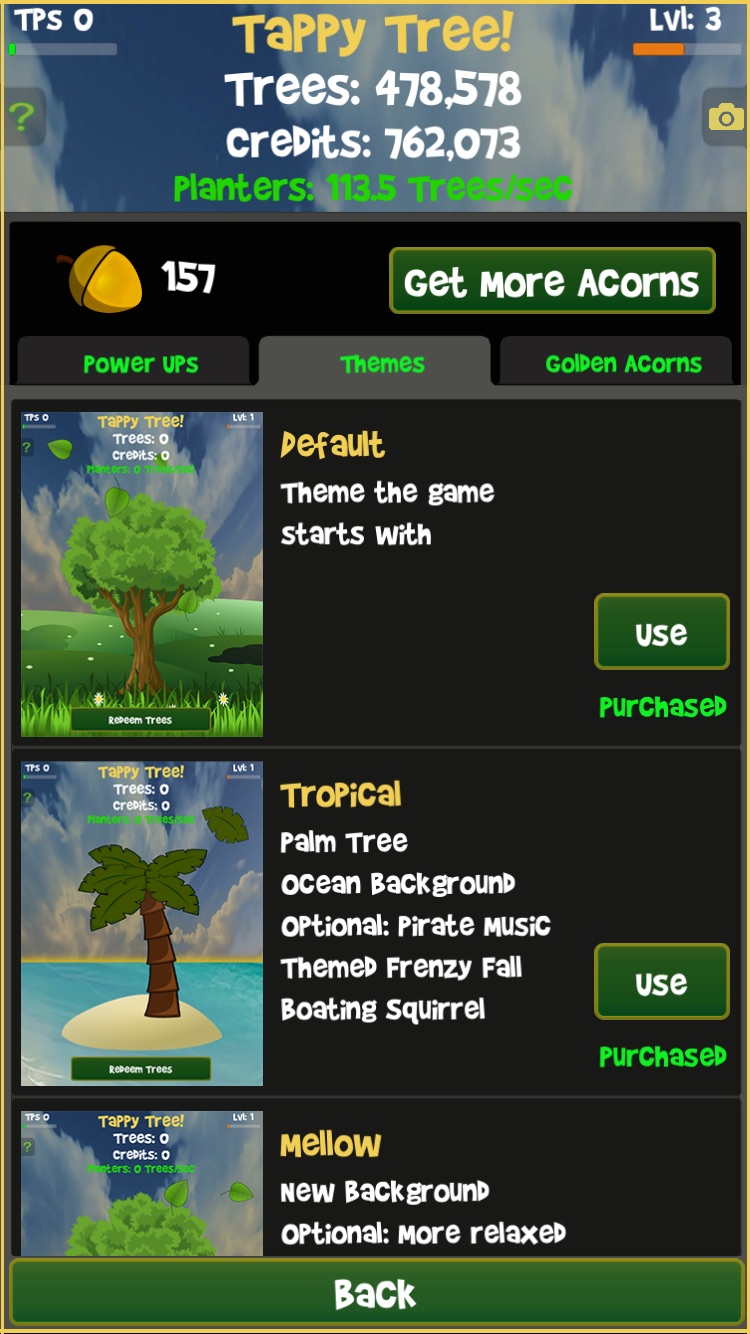 Tappy Tree - Themes